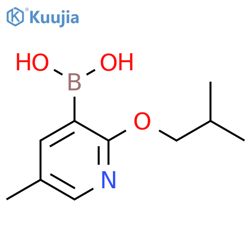 2-Isobutoxy-5-methylpyridine-3-boronic acid structure