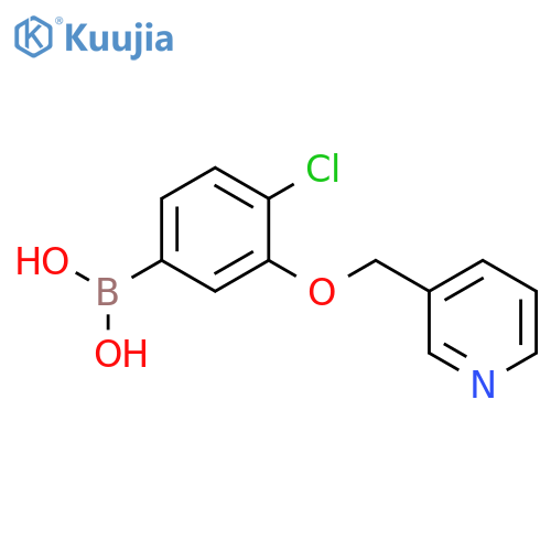 4-Chloro-3-(pyridin-3-ylmethoxy)phenylboronic acid structure