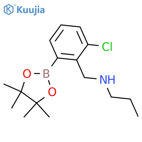 3-Chloro-3-(N-propylaminomethyl)phenylboronic acid, pinacol ester structure