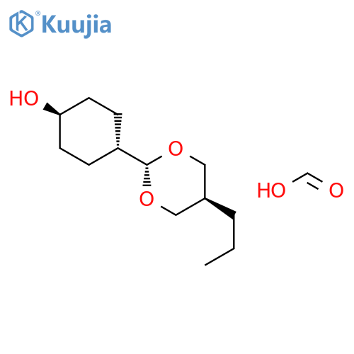 Cyclohexanol, 4-(trans-5-propyl-1,3-dioxan-2-yl)-, formate, trans- structure