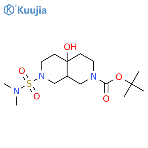 tert-Butyl 7-(dimethylamino)sulfonyl-4a-hydroxyoctahydro-2,7-naphthyridine-2(1H)-carboxylate structure