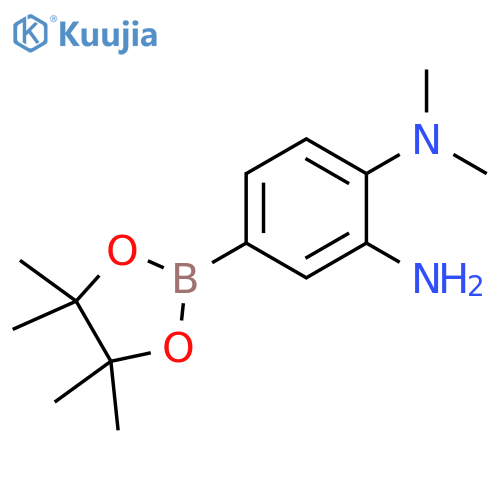 1-N,1-N-Dimethyl-4-(tetramethyl-1,3,2-dioxaborolan-2-yl)benzene-1,2-diamine structure