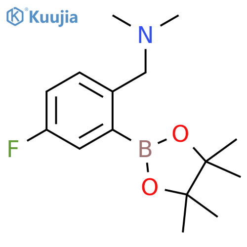 1-(4-Fluoro-2-(4,4,5,5-tetramethyl-1,3,2-dioxaborolan-2-yl)phenyl)-N,N-dimethylmethanamine structure