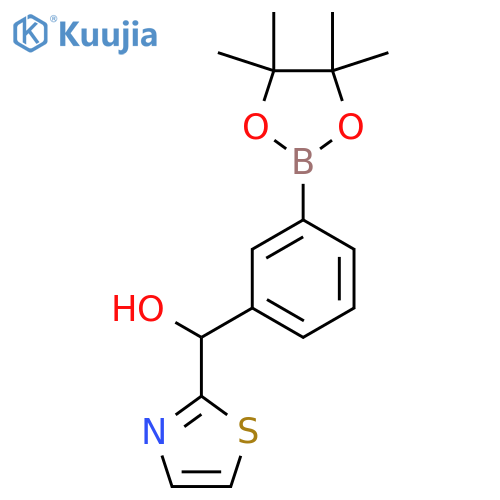3-(4,4,5,5-Tetramethyl-1,3,2dioxaborolan-2-yl)-phenyl-thiazol-2-yl-methanol structure