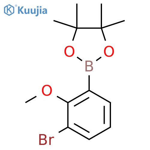 2-(3-Bromo-2-methoxyphenyl)-4,4,5,5-tetramethyl-1,3,2-dioxaborolane structure