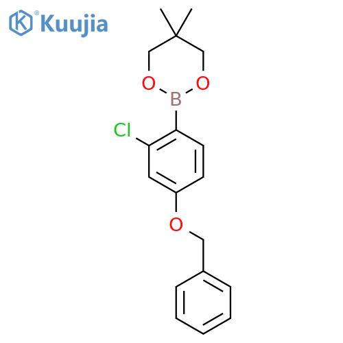 2-(4-(Benzyloxy)-2-chlorophenyl)-5,5-dimethyl-1,3,2-dioxaborinane structure