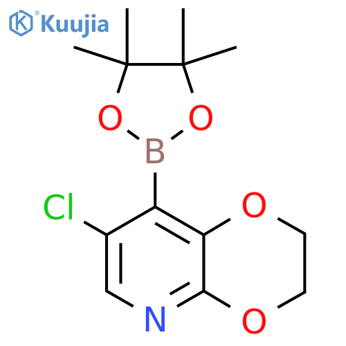 7-Chloro-8-(4,4,5,5-tetramethyl-1,3,2-dioxaborolan-2-yl)-2,3-dihydro-[1,4]dioxino[2,3-b]pyridine structure