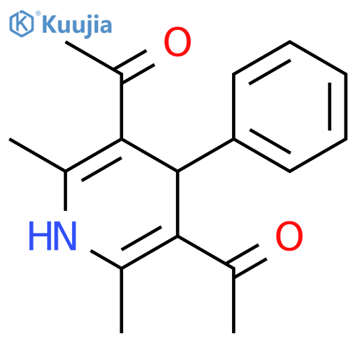 1,1''-(2,6-dimethyl-4-phenyl-1,4-dihydropyridine-3,5-diyl)diethanone structure
