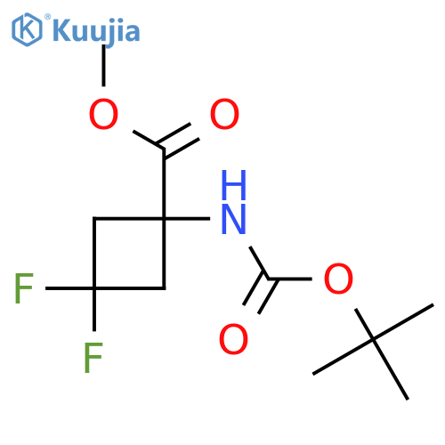 Methyl 1-{[(tert-butoxy)carbonyl]amino}-3,3-difluorocyclobutane-1-carboxylate structure