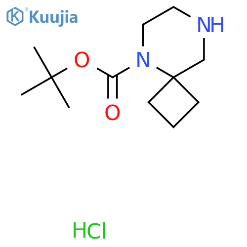 Tert-butyl 5,8-diazaspiro[3.5]nonane-5-carboxylate;hydrochloride structure
