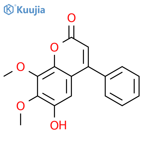 6-hydroxy-7,8-dimethoxy-4-phenyl-chromen-2-one structure