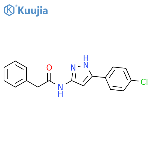 Benzeneacetamide, N-[5-(4-chlorophenyl)-1H-pyrazol-3-yl]- structure