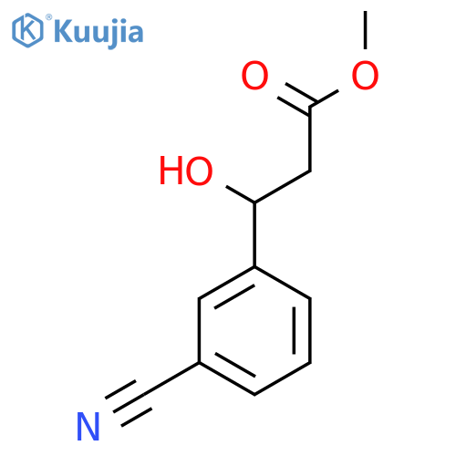 methyl 3-(3-cyanophenyl)-3-hydroxypropanoate structure