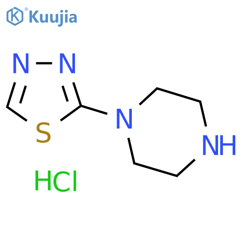 PIPERAZINE, 1-(1,3,4-THIADIAZOL-2-YL)-, MONOHYDROCHLORIDE structure