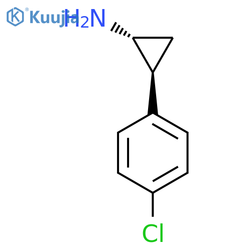 (1R,2S)-2-(4-chlorophenyl)cyclopropan-1-amine structure