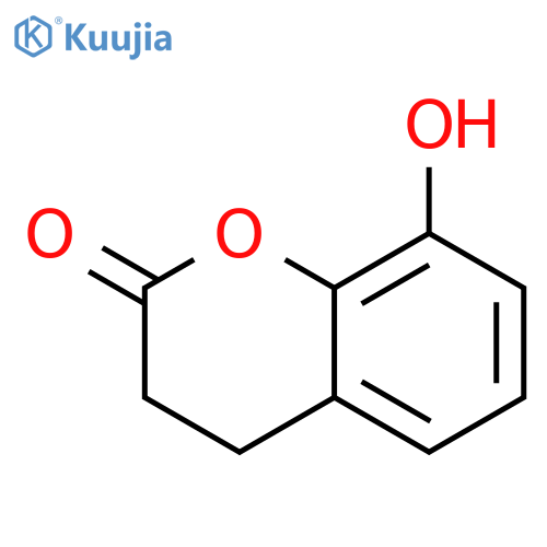8-Hydroxy-3,4-dihydro-2H-1-benzopyran-2-one structure