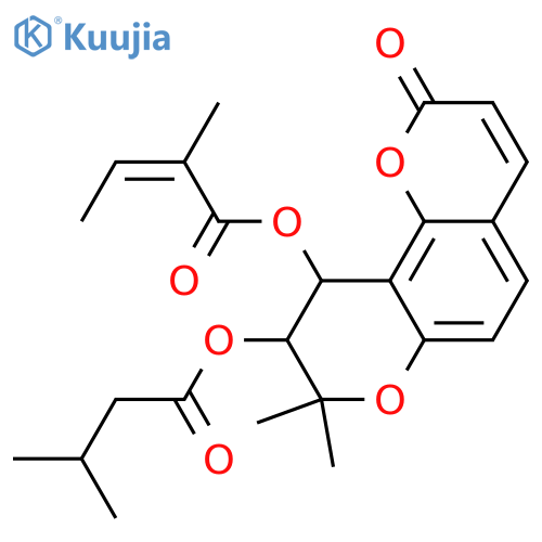 Khellactone; (9S,10S)-form, 10-Angeloyl, 9-O-(3-methylbutanoyl) structure