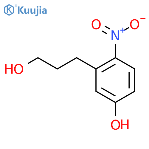 3-(3-hydroxypropyl)-4-nitrophenol structure