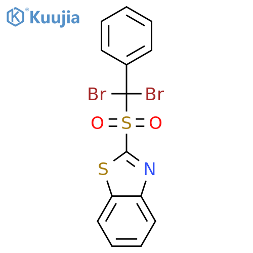 Benzothiazole, 2-[(dibromophenylmethyl)sulfonyl]- structure