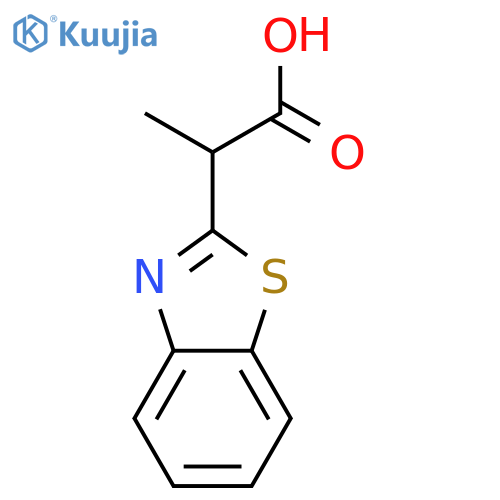 2-(1,3-benzothiazol-2-yl)propanoic acid structure