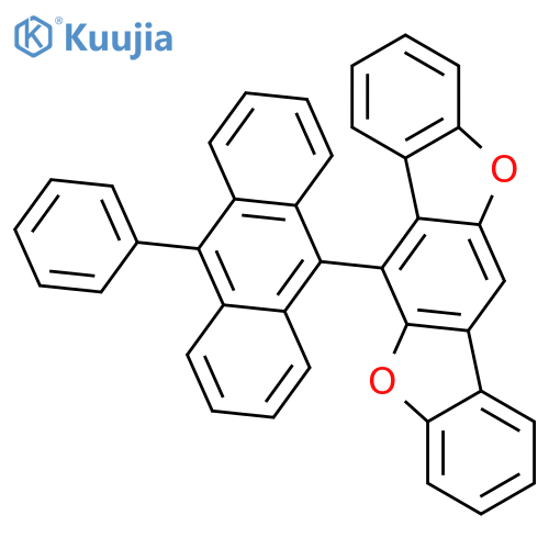 Benzo[1,2-b:4,5-b']bisbenzofuran, 6-(10-phenyl-9-anthracenyl)- structure