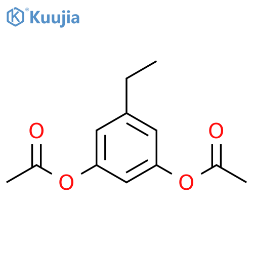 1,3-Benzenediol, 5-ethyl-, diacetate structure