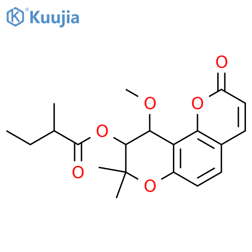Khellactone; (9S,10S)-form, 10-Me ether, 9-O-(2ξ-methylbutanoyl) structure