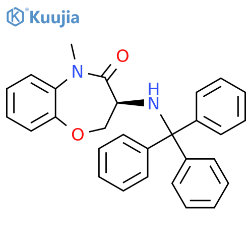 (3S)-2,3-Dihydro-5-methyl-3-[(triphenylmethyl)amino]-1,5-benzoxazepin-4(5H)-one structure