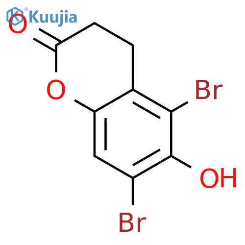 5,7-dibromo-6-hydroxy-3,4-dihydro-2H-chromen-2-one structure