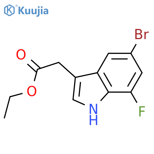 Ethyl5-Bromo-7-fluoroindole-3-acetate structure