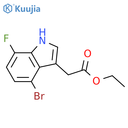Ethyl4-Bromo-7-fluoroindole-3-acetate structure