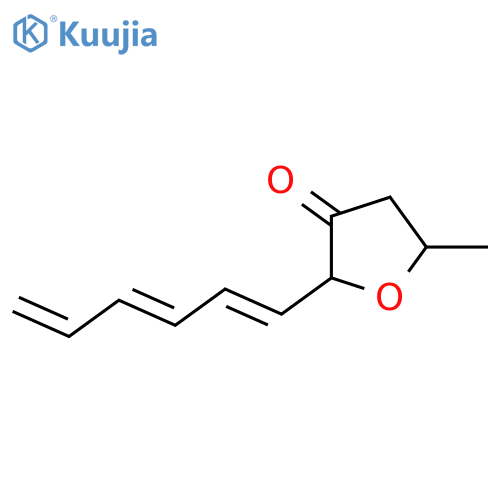 2-(1,3,5-Hexatrienyl)-4,5-dihydro-5-methyl-3(2H)-furanone; (1'E,2S,3'E,5R)-form structure