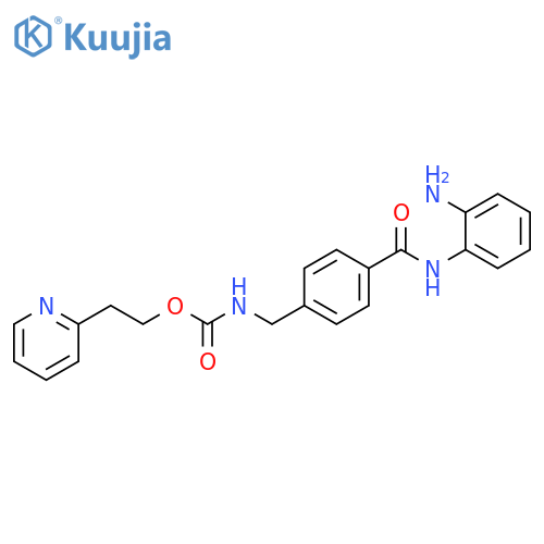 Carbamic acid, [[4-[[(2-aminophenyl)amino]carbonyl]phenyl]methyl]-,2-(2-pyridinyl)ethyl ester structure