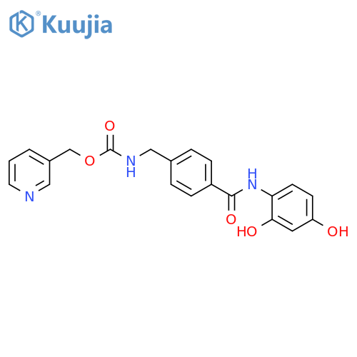 Carbamic acid, [[4-[[(2,4-dihydroxyphenyl)amino]carbonyl]phenyl]methyl]-, 3-pyridinylmethyl ester (9CI) structure