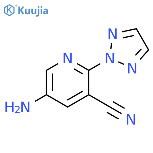 3-Pyridinecarbonitrile, 5-amino-2-(2H-1,2,3-triazol-2-yl)- structure