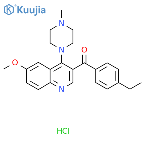3-(4-ethylbenzoyl)-6-methoxy-4-(4-methylpiperazin-1-yl)quinoline hydrochloride structure
