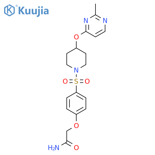 2-4-({4-(2-methylpyrimidin-4-yl)oxypiperidin-1-yl}sulfonyl)phenoxyacetamide structure