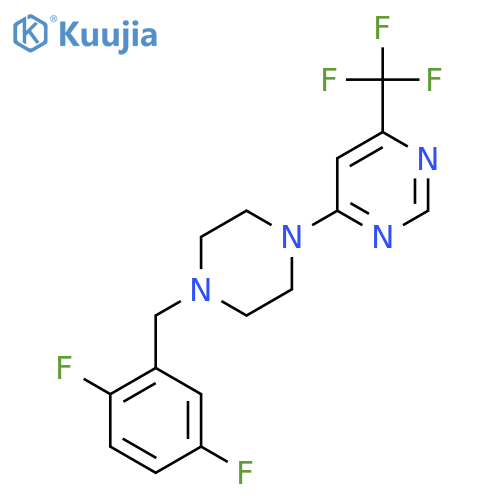 4-{4-[(2,5-Difluorophenyl)methyl]piperazin-1-yl}-6-(trifluoromethyl)pyrimidine structure