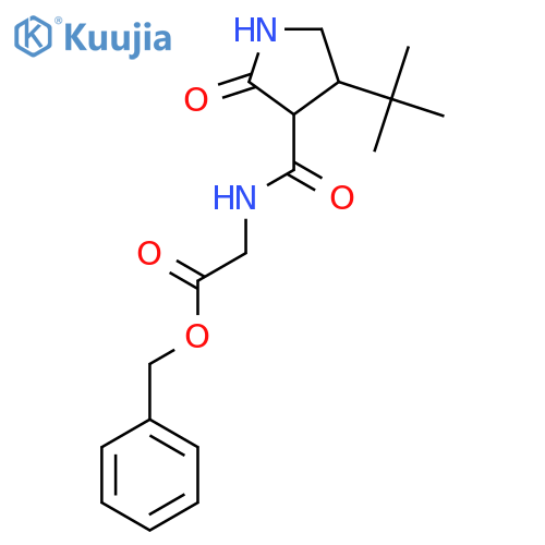 Benzyl 2-[(4-tert-butyl-2-oxopyrrolidin-3-yl)formamido]acetate structure