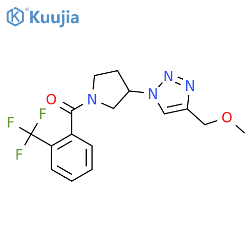 4-(methoxymethyl)-1-{1-[2-(trifluoromethyl)benzoyl]pyrrolidin-3-yl}-1H-1,2,3-triazole structure