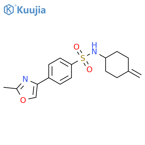 4-(2-methyl-1,3-oxazol-4-yl)-N-(4-methylidenecyclohexyl)benzene-1-sulfonamide structure