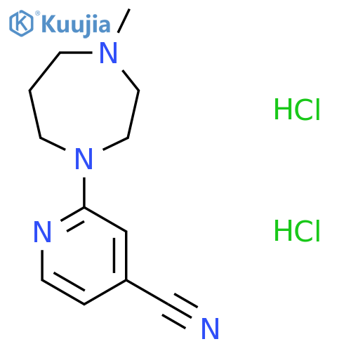 2-(4-methyl-1,4-diazepan-1-yl)pyridine-4-carbonitrile dihydrochloride structure