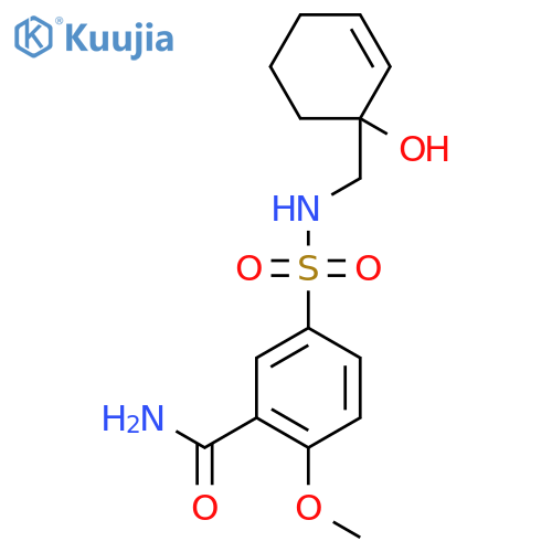 5-{[(1-Hydroxycyclohex-2-en-1-yl)methyl]sulfamoyl}-2-methoxybenzamide structure