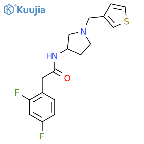 2-(2,4-difluorophenyl)-N-{1-[(thiophen-3-yl)methyl]pyrrolidin-3-yl}acetamide structure