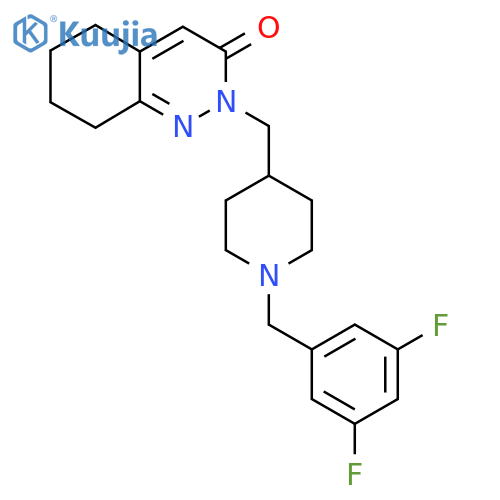 2-({1-[(3,5-Difluorophenyl)methyl]piperidin-4-yl}methyl)-2,3,5,6,7,8-hexahydrocinnolin-3-one structure