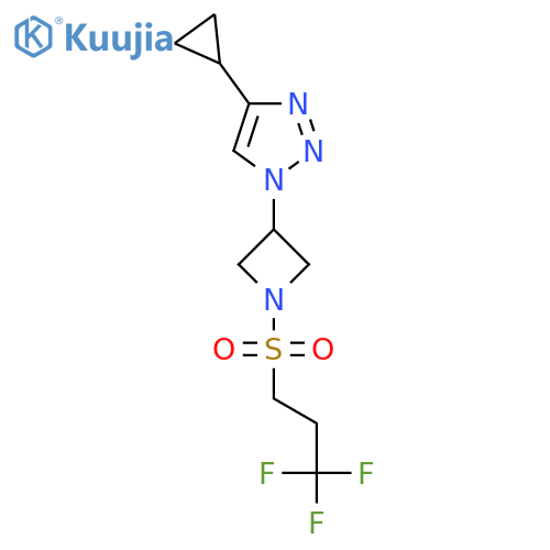 4-cyclopropyl-1-1-(3,3,3-trifluoropropanesulfonyl)azetidin-3-yl-1H-1,2,3-triazole structure