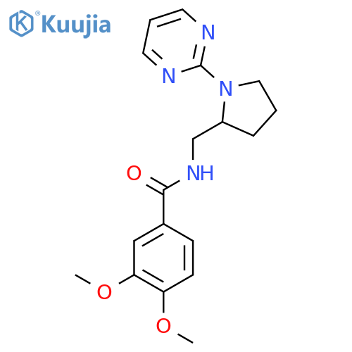 3,4-dimethoxy-N-{[1-(pyrimidin-2-yl)pyrrolidin-2-yl]methyl}benzamide structure