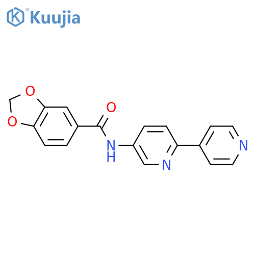 N-{[2,4'-bipyridine]-5-yl}-2H-1,3-benzodioxole-5-carboxamide structure