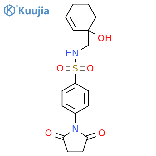 4-(2,5-dioxopyrrolidin-1-yl)-N-[(1-hydroxycyclohex-2-en-1-yl)methyl]benzene-1-sulfonamide structure