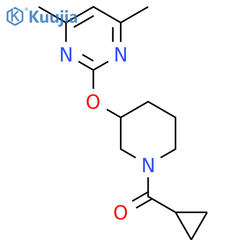 2-[(1-cyclopropanecarbonylpiperidin-3-yl)oxy]-4,6-dimethylpyrimidine structure